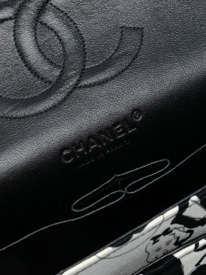 Chanel Pre Owned 2003 2004 Medium Classic Canvas Coco Mademoiselle Double Flap Shoulder Bag — Same as shown — Size One Size — Lifestyle View