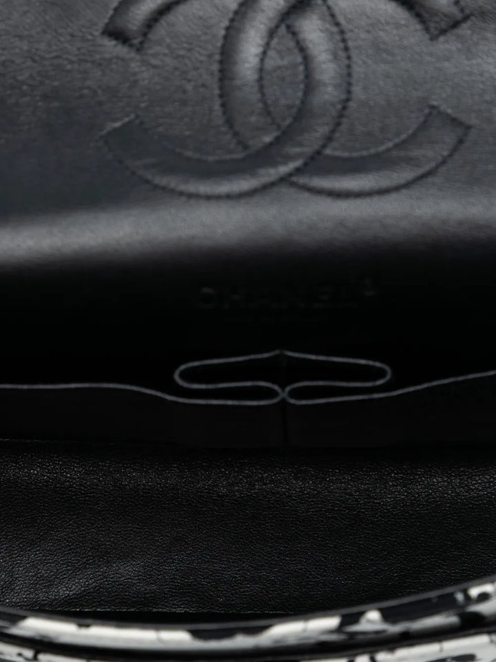 Chanel Pre Owned 2003 2004 Medium Classic Canvas Coco Mademoiselle Double Flap Shoulder Bag — Same as shown — Size One Size — Detail View