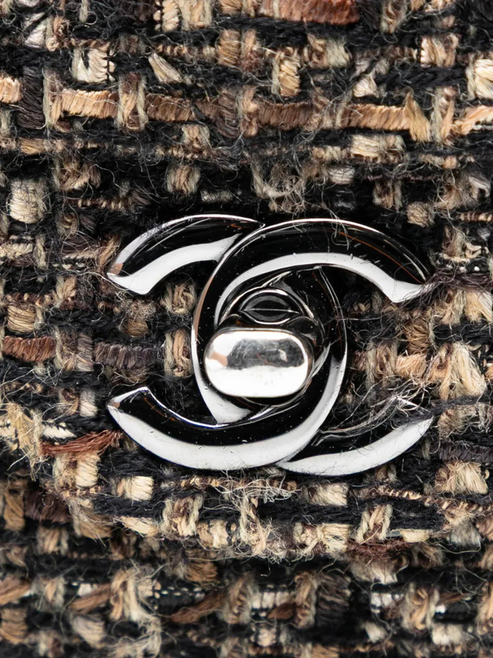 Chanel Pre Owned 2011 Medium Classic Tweed Double Flap Shoulder Bag — Same as shown — Size One Size — Lifestyle View