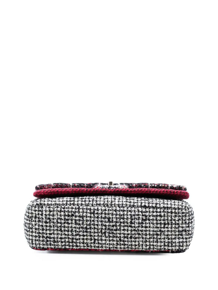 Chanel Pre Owned 2009 2010 Medium Cc Tweed Multi Print Double Flap Shoulder Bag — Same as shown — Size One Size — Top View
