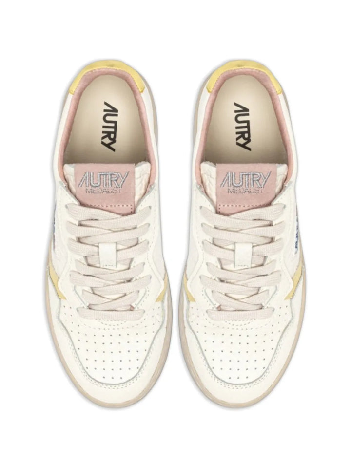 Autry Medalist Lace-Up — White — Size US M 3.5 - US W 5 — Top View