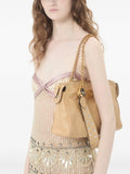 Valentino Garavani Chevron Feline Shoulder Bag — Same as shown — Size One Size — Back View