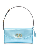 Valentino Garavani Small Devain Metallic Vlogo Shoulder Bag — Same as shown — Size One Size — Front View