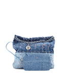 Chanel Pre Owned 22 Chain Denim With Sequins Medium Hobo Bag — Same as shown — Size One Size — Lifestyle View
