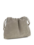 Brunello Cucinelli Drawstring Suede Shoulder Bag — Same as shown — Size One Size — Back View