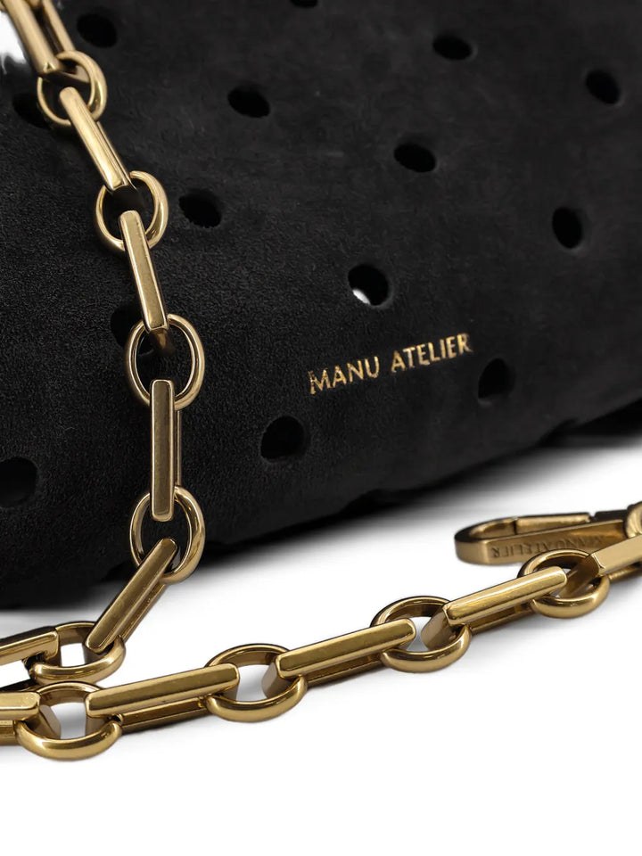 Manu Atelier Mini Cylinder Perforated Shoulder Bag — Same as shown — Size One Size — Detail View