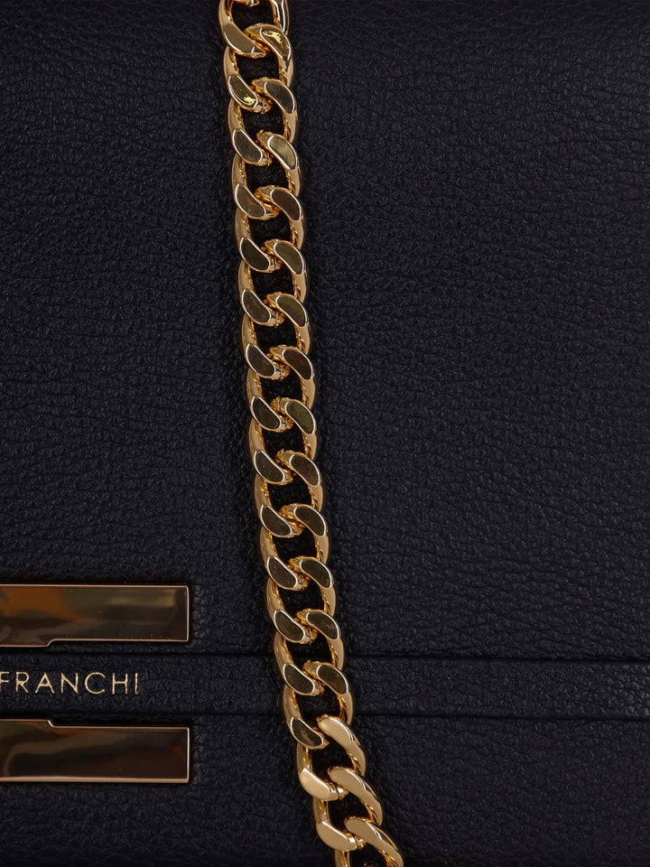 Elisabetta Franchi Logo Applique Shoulder Bag — Same as shown — Size One Size — Back View