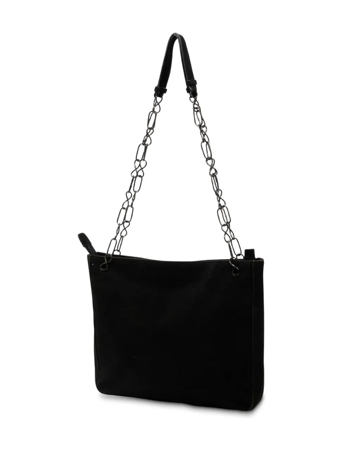 Prada Pre Owned 2000 2025 Suede Chain Shoulder Bag — Same as shown — Size One Size — Back View