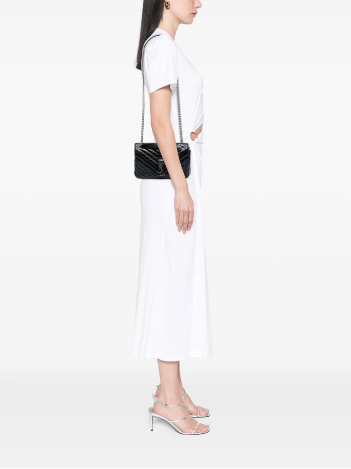 Saint Laurent Pre Owned 2015 Medium Crinkled Calfskin Punk Chain Bag Shoulder Bag — Same as shown — Size One Size — Side View