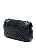 Saint Laurent Pre Owned 2015 Medium Crinkled Calfskin Punk Chain Bag Shoulder Bag — Same as shown — Size One Size — Back View
