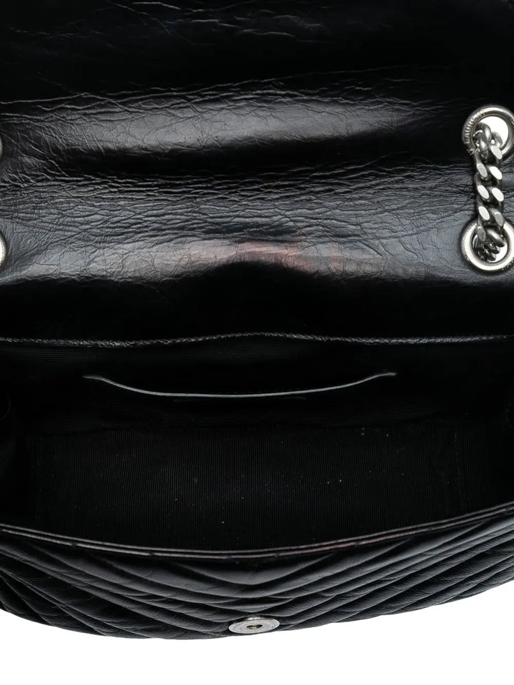 Saint Laurent Pre Owned 2015 Medium Crinkled Calfskin Punk Chain Bag Shoulder Bag — Same as shown — Size One Size — Detail View