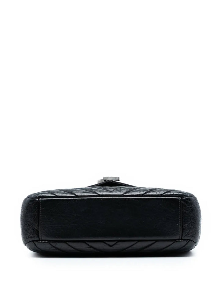 Saint Laurent Pre Owned 2015 Medium Crinkled Calfskin Punk Chain Bag Shoulder Bag — Same as shown — Size One Size — Top View
