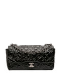 Chanel Pre Owned 2010 2011 Jumbo Patent Embossed Lucky Symbols Flap Shoulder Bag — Same as shown — Size One Size — Front View