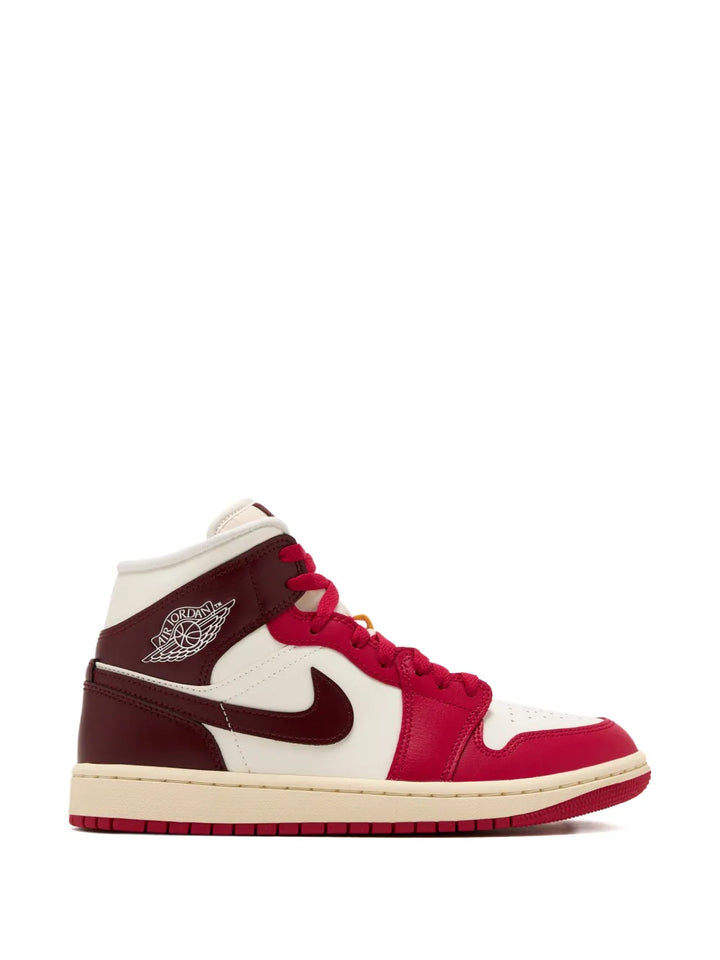 Nike Air Jordan 1 Mid — Red — Size US M 3.5 - US W 5 — Front View