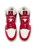 Nike Air Jordan 1 Mid — Red — Size US M 3.5 - US W 5 — Top View