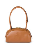 Miu Miu Beau Embossed Logo Leather Shoulder Bag — Same as shown — Size One Size — Front View