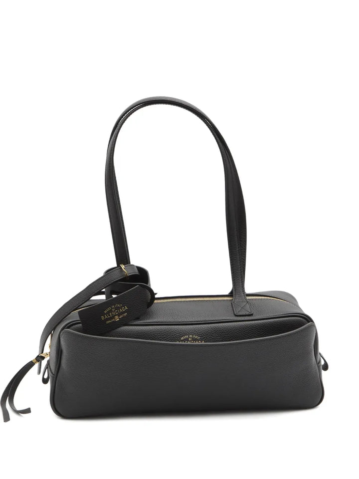 Balenciaga Top Handle Embossed Bowling Bag — Same as shown — Size One Size — Front View