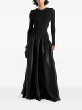 Maniere De Voir Adeline Panelled Maxi Dress — Black — Size S — Front View