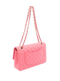 Chanel Pre Owned 2020 Medium Classic Lambskin Double Flap Shoulder Bag — Same as shown — Size One Size — Back View