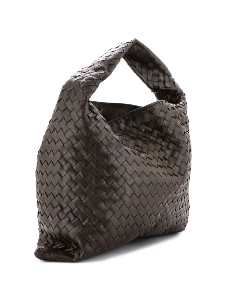 Bottega Veneta Pre Owned Hop Intrecciato Leather Large Hobo Bag — Same as shown — Size One Size — Back View