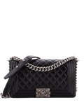 Chanel Pre Owned Boy Flap Bag Quilted Lambskin Old Medium Shoulder Bag — Same as shown — Size One Size — Front View