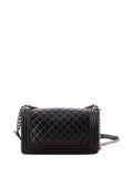 Chanel Pre Owned Boy Flap Bag Quilted Lambskin Old Medium Shoulder Bag — Same as shown — Size One Size — Back View