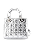 Christian Dior Pre Owned My Abcdior Lady Dior Bag Metallic Cannage Quilt Leather Shoulder Bag — Same as shown — Size One Size — Side View