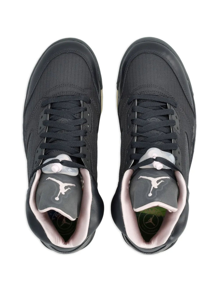 Nike X Paris Saint German Air Jordan 5 — Black — Size US M 3.5 - US W 5 — Back View