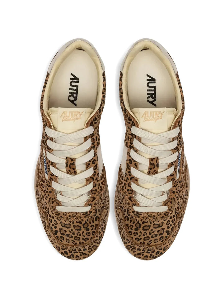 Autry Windspin Leopard-Print — Brown — Size US M 3.5 - US W 5 — Back View