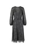 Max Mara Polka Dot Ruffled Dress — Black — Size XS — Front View