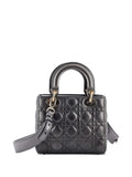 Christian Dior Pre Owned My Abcdior Lady Dior Bag Metallic Cannage Quilt Leather Shoulder Bag — Same as shown — Size One Size — Side View