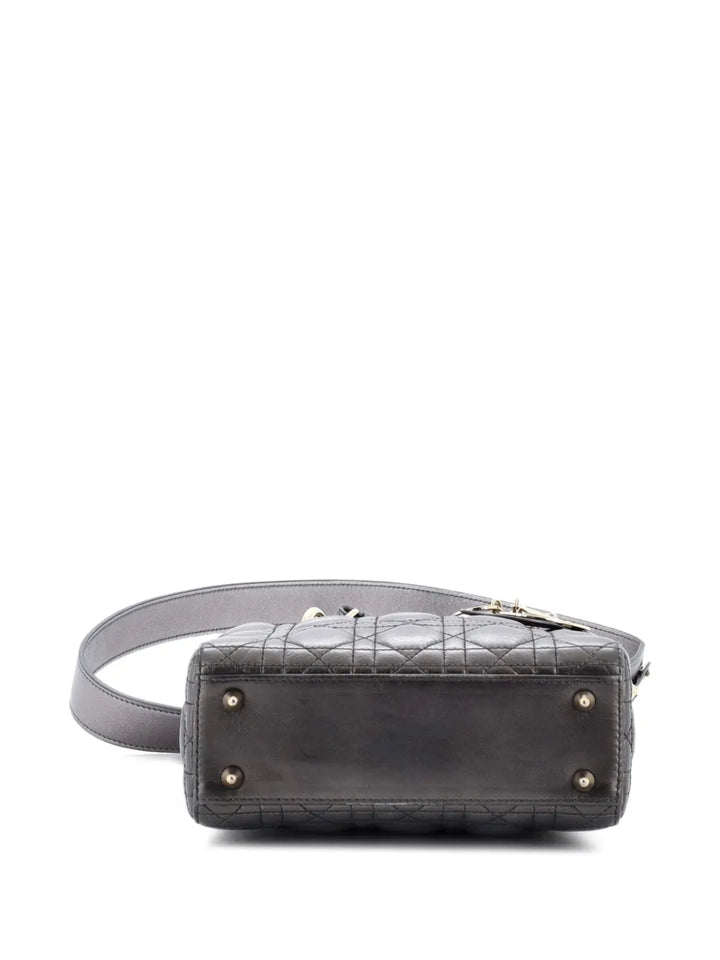 Christian Dior Pre Owned My Abcdior Lady Dior Bag Metallic Cannage Quilt Leather Shoulder Bag — Same as shown — Size One Size — Top View