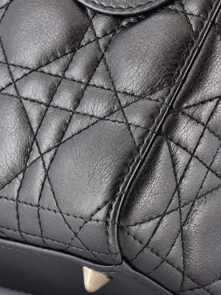 Christian Dior Pre Owned My Abcdior Lady Dior Bag Metallic Cannage Quilt Leather Shoulder Bag — Same as shown — Size One Size — Detail View