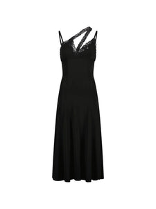 Vaillant Studio Lace Midi Dress — Black — Size XS — Front View