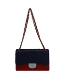 Chanel Pre Owned Jumbo Quilted Chain Double Flap Shoulder Bag — Same as shown — Size One Size — Front View