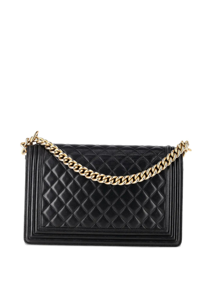 Chanel Pre Owned Medium New Boy Quilted Shoulder Bag — Same as shown — Size One Size — Side View