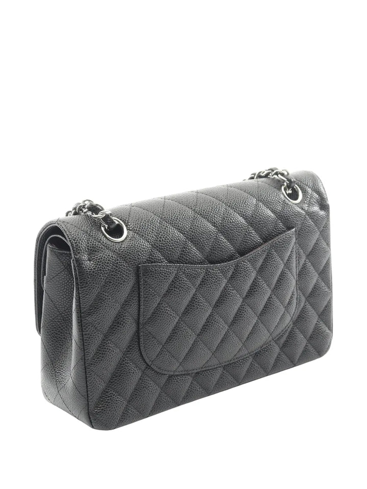 Chanel Pre Owned 2017 2018 Medium Classic Caviar Double Flap Shoulder Bag — Same as shown — Size One Size — Back View