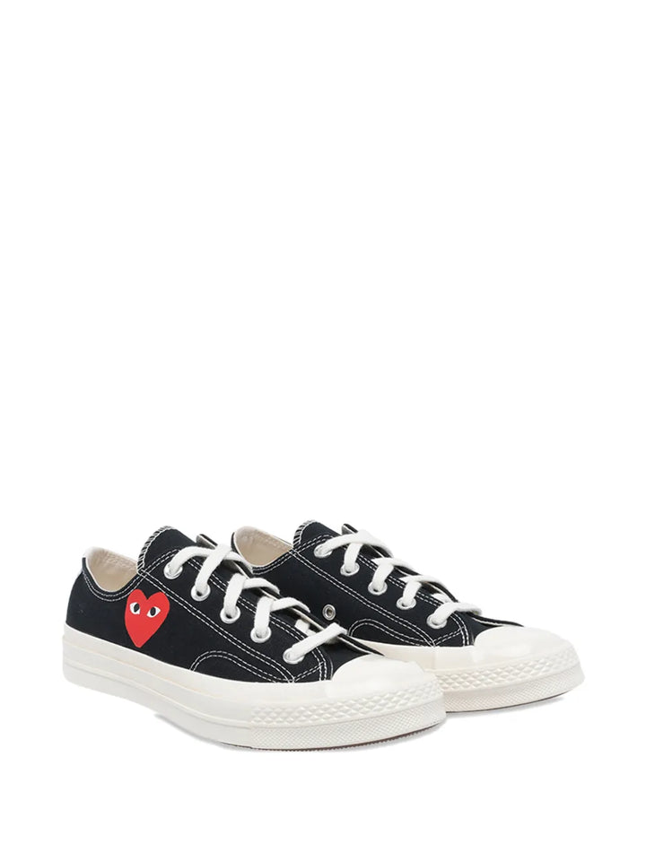 Comme Des Gar ns Play x Converse Heart-Logo Lace-Up — Black — Size US M 3.5 - US W 5 — Side View
