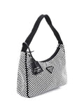 Prada Pre Owned Re Edition 2000 Crystal Embellished Satin Mini Hobo Bag — Same as shown — Size One Size — Back View