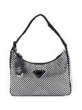 Prada Pre Owned Re Edition 2000 Crystal Embellished Satin Mini Hobo Bag — Same as shown — Size One Size — Front View