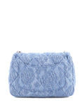 Chanel Pre Owned Sweet Heart Chain Square Flap Bag Quilted Camellia Denim Mini Shoulder Bag — Same as shown — Size One Size — Side View