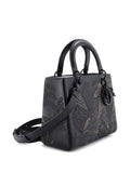 Christian Dior Pre Owned Butterfly Lady Dior Bag Embroidered And Beaded Leather Medium Shoulder Bag — Same as shown — Size One Size — Top View