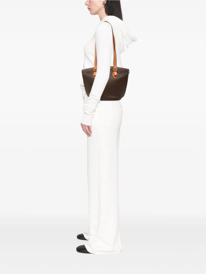 Celine Pre Owned 1999 Macadam Coated Canvas Shoulder Bag — Same as shown — Size One Size — Side View