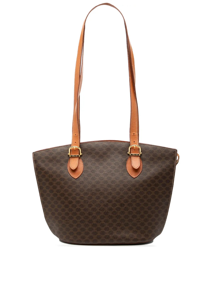Celine Pre Owned 1999 Macadam Coated Canvas Shoulder Bag — Same as shown — Size One Size — Front View