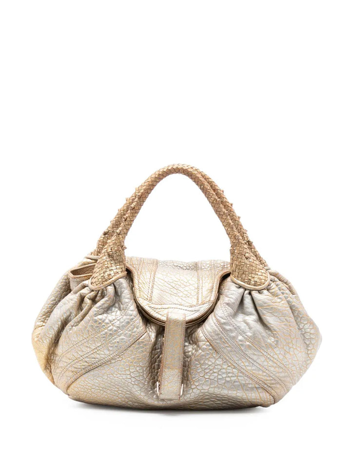 Fendi Pre Owned 2000 2010 Bimetal Nappa Spy Hobo Bag — Same as shown — Size One Size — Front View