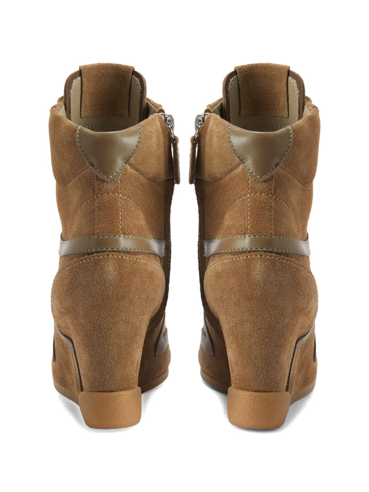 Giuseppe Zanotti Top Wedge Lace-Up — Brown — Size US M 3.5 - US W 5 — Back View