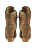 Giuseppe Zanotti Top Wedge Lace-Up — Brown — Size US M 3.5 - US W 5 — Back View