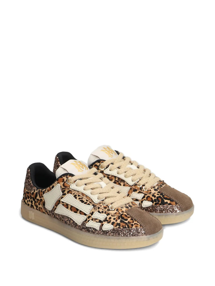 AMIRI Animal-Print Lace-Up — Brown — Size US M 3.5 - US W 5 — Side View