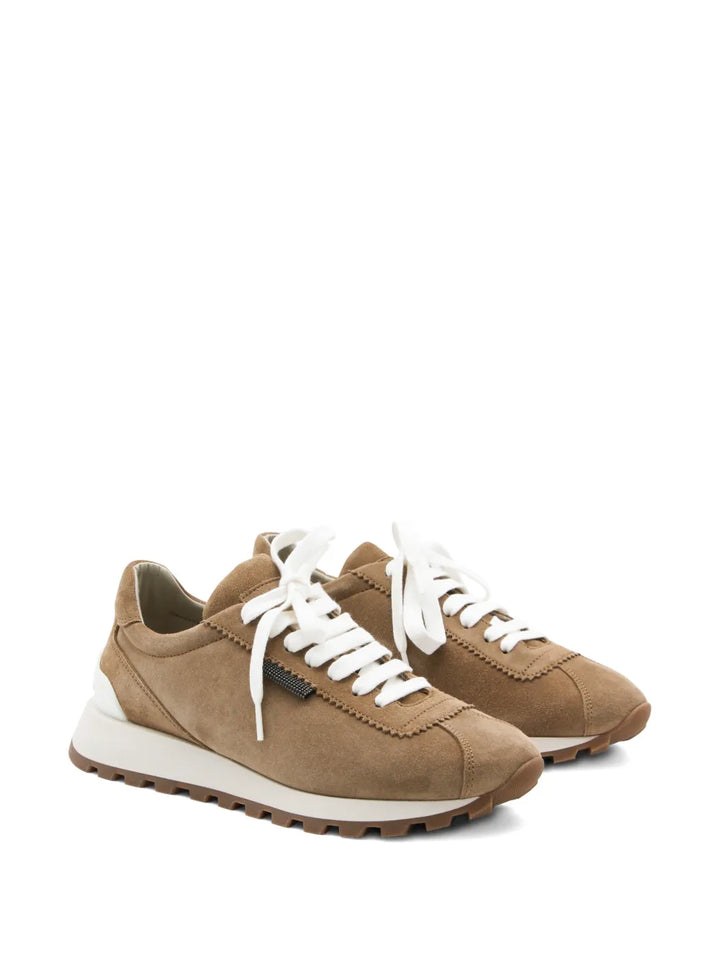 Brunello Cucinelli Lace-Up Fastening — Brown — Size US M 3.5 - US W 5 — Side View