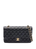 Chanel Pre Owned 2018 Medium Classic Caviar Double Flap Shoulder Bag — Same as shown — Size One Size — Front View